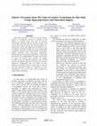 Research paper thumbnail of Elderlys' Perception about The Value of Assistive Technologies for their Daily Living: Impacting Factors and Theoretical Support