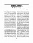 Research paper thumbnail of Sub-regional Integration & Post-Pandemic Recovery of South Asian Nations