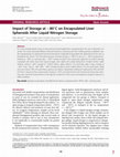 Research paper thumbnail of Impact of Storage at -80°C on Encapsulated Liver Spheroids After Liquid Nitrogen Storage