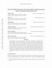 Research paper thumbnail of Preterm Birth Prediction: Deriving Stable and Interpretable Rules from High Dimensional Data