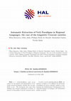 Research paper thumbnail of Automatic Extraction of Verb Paradigms in Regional Languages: the case of the Linguistic Crescent varieties