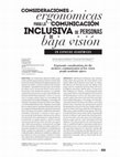 Research paper thumbnail of Consideraciones ergonómicas para la comunicación inclusiva de personas de baja visión en espacios académicos