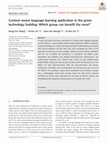 Research paper thumbnail of Context‐aware language‐learning application in the green technology building: Which group can benefit the most?