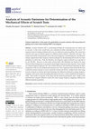 Research paper thumbnail of Analysis of Acoustic Emissions for Determination of the Mechanical Effects of Scratch Tests