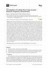 Research paper thumbnail of Investigation of Galling Wear Using Acoustic Emission Frequency Characteristics