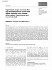 Research paper thumbnail of Superelastic shape memory alloy flag-shaped hysteresis model with sliding response from residual deformation: Experimental and numerical study