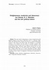 Research paper thumbnail of LEO STRAUSS AND H. L. MENCKEN ENLIGHTENMENT, MODERNITY AND DEMOCRACY AND THE NEW POLITICAL SCIENCE PEARCE