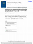 Research paper thumbnail of Giving advice in medical Spanish: pragmatic and intercultural competence in the Spanish for the health professions curriculum