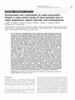 Research paper thumbnail of Environment and vulnerability to major psychiatric illness: a case control study of early parental loss in major depression, bipolar disorder and schizophrenia