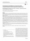 Research paper thumbnail of The development and validation of a scoring tool to predict the operative duration of elective laparoscopic cholecystectomy