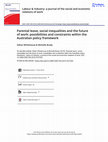 Research paper thumbnail of Parental leave, social inequalities and the future of work: possibilities and constraints within the Australian policy framework