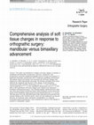 Research paper thumbnail of Comprehensive analysis of soft tissue changes in response to orthognathic surgery: mandibular versus bimaxillary advancement