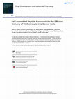 Research paper thumbnail of Self-assembled peptide nanoparticles for efficient delivery of methotrexate into cancer cells