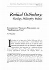 Research paper thumbnail of Radical Orthodoxy : Theology , Philosophy , Politics