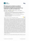 Research paper thumbnail of Do Adolescents Use Substances to Relieve Uncomfortable Sensations? A Preliminary Examination of Negative Reinforcement among Adolescent Cannabis and Alcohol Users