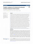 Research paper thumbnail of Trophic analysis of a historical network reveals temporal information