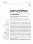 Research paper thumbnail of Operational Modeling Capacity in European Seas—An EuroGOOS Perspective and Recommendations for Improvement