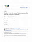 Research paper thumbnail of Look Up in the Sky: Latent Content Analysis of the Real Life Superhero Community