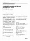 Research paper thumbnail of ORIGINAL RESEARCH Regional characteristics, opportunity perception and entrepreneurial activities