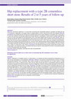 Research paper thumbnail of Reemplazo total de cadera con un tallo corto no cementado tipo 2B: resultados a los 2-5 años de seguimiento. [Total hip replacement with a short cementless stem type 2B: Results of 2 to 5 years of follow-up]