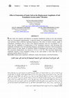 Research paper thumbnail of Effect of Saturation of Sandy Soil on the Displacement Amplitude of Soil Foundation System under Vibration