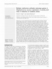 Research paper thumbnail of Multiple methionine sulfoxide reductase genes in Staphylococcus aureus: expression of activity and roles in tolerance of oxidative stress