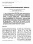 Research paper thumbnail of Forewarning Models of the Insects of Paddy Crop