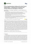 Research paper thumbnail of Is Iron Supplementation Influenced by Sub-Clinical Inflammation?: A Randomized Controlled Trial Among Adolescent Schoolgirls in Myanmar