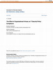 Research paper thumbnail of The Effect of Organizational Virtues on IT Security Policy Compliance