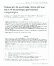 Research paper thumbnail of Evaluación de la eficacia clínica del láser Nd:YAP en la terapia periodontal no-quirúrgica: YAP láser in not surgical periodontal therapy