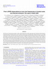 Research paper thumbnail of First LOFAR observations at very low frequencies of cluster-scale non-thermal emission: the case of Abell 2256