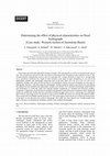 Research paper thumbnail of Determining the effect of physical characteristics on flood hydrograph (Case study: Western section of Jazmurian Basin)