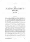 Research paper thumbnail of ANALYTICAL PHILOSOPHY OF HISTORY