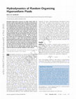 Research paper thumbnail of Hydrodynamics of random-organizing hyperuniform fluids