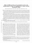 Research paper thumbnail of Effect of Different Doses of Acetylsalicylic Acid on the Antithrombotic Activity of Clopidogrel in a Mouse Arterial Thrombosis Model