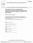 Research paper thumbnail of A quantitative study on organisational commitment and communication satisfaction of professional staff at a master’s institution in the United States