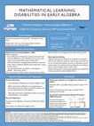 Research paper thumbnail of Mathematical learning disabilities in early algebra