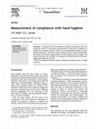 Research paper thumbnail of Measurement of compliance with hand hygiene