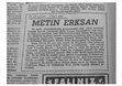 Research paper thumbnail of Çetin A. Özkırım, "Haftanın Portresi Metin Erksan", Yeni Sabah, 29.3.1963, s. 4.