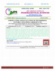 Research paper thumbnail of FORMULATION AND EVALUATION OF TRANSDERMAL PATCHES CONTAINING GRISEOFULVIN