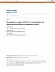 Research paper thumbnail of Investigating the impact of NAPLAN on student, parent and teacher emotional distress in independent schools