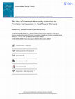 Research paper thumbnail of The Use of Common Humanity Scenarios to Promote Compassion in Healthcare Workers