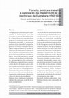 Research paper thumbnail of Floresta, política e trabalho: a exploração das madeiras-de-lei no Recôncavo da Guanabara (1760-1820)