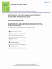 Research paper thumbnail of Land-system science to support achieving the sustainable development goals