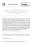 Research paper thumbnail of Place of the Marketing Information in Reaching the Target of the Financial Information Produced in Accounting