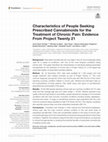 Research paper thumbnail of Characteristics of People Seeking Prescribed Cannabinoids for the Treatment of Chronic Pain: Evidence From Project Twenty 21