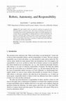 Research paper thumbnail of Robots, Autonomy, and Responsibility