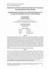 Research paper thumbnail of Implementasi K-Means untuk Sistem Informasi Penyebaran Penyakit Epidemi di Kota Malang Implementation of K-Means For Information Systems for the Spread of Epidemic Diseases in Kota Malang