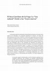 Research paper thumbnail of El inca Garcilaso de la Vega: la «Ley Natural» frente a las «Leyes Nuevas»