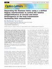 Research paper thumbnail of Separating the Siamese twins: using a π-shifted Sagnac interferometer to control the relative weight/influence of circular and linear birefringence on the loop transmission facilitating their measurement